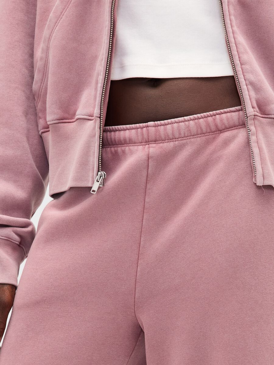 Women's Pink Trousers in Cotton and Polyester Blend_3