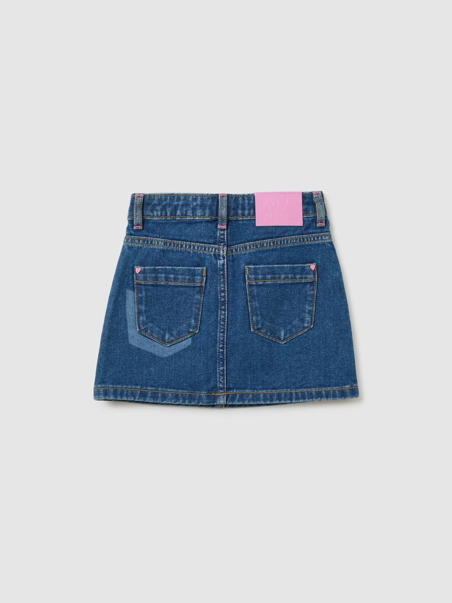 Girls' Pure Cotton Denim Skirt Regular Fit_1