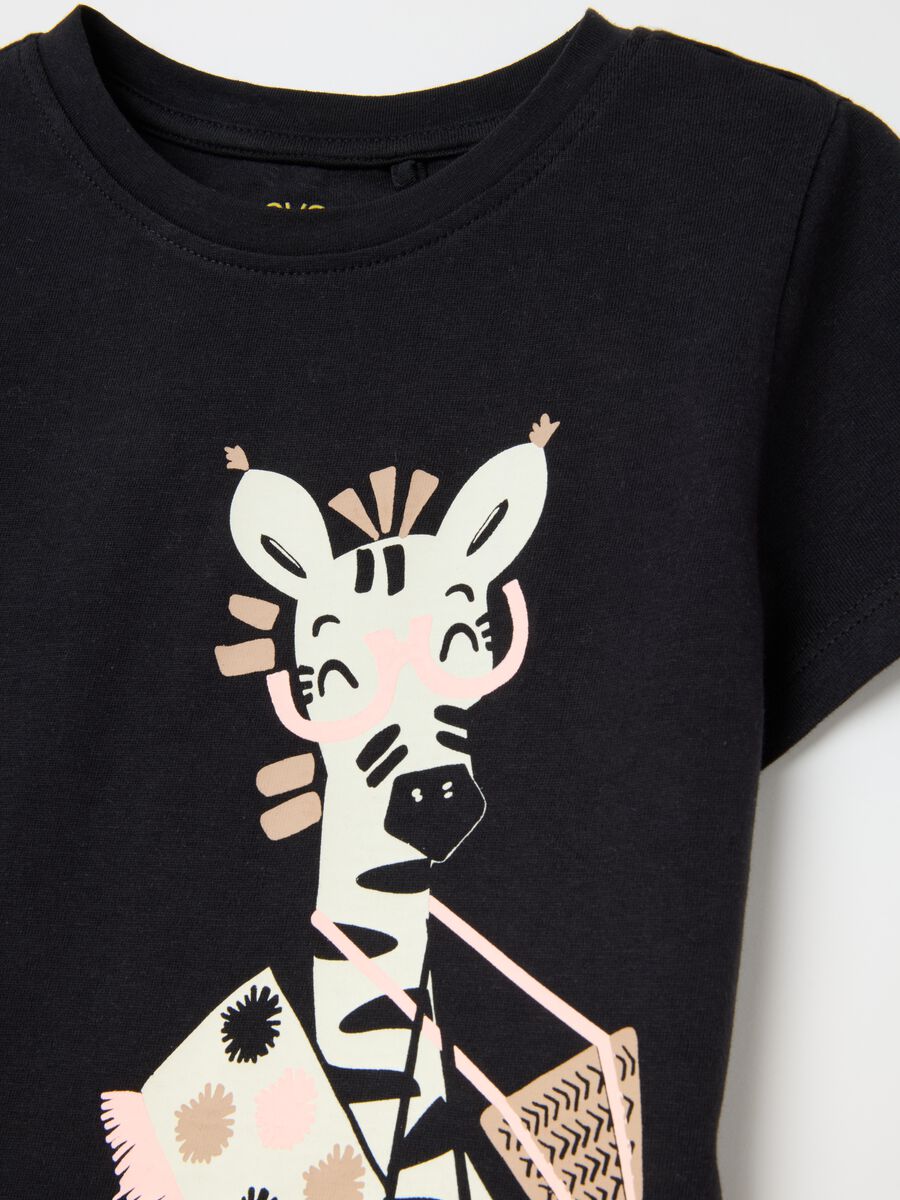 Girls' pure cotton black and pink regular fit set_2