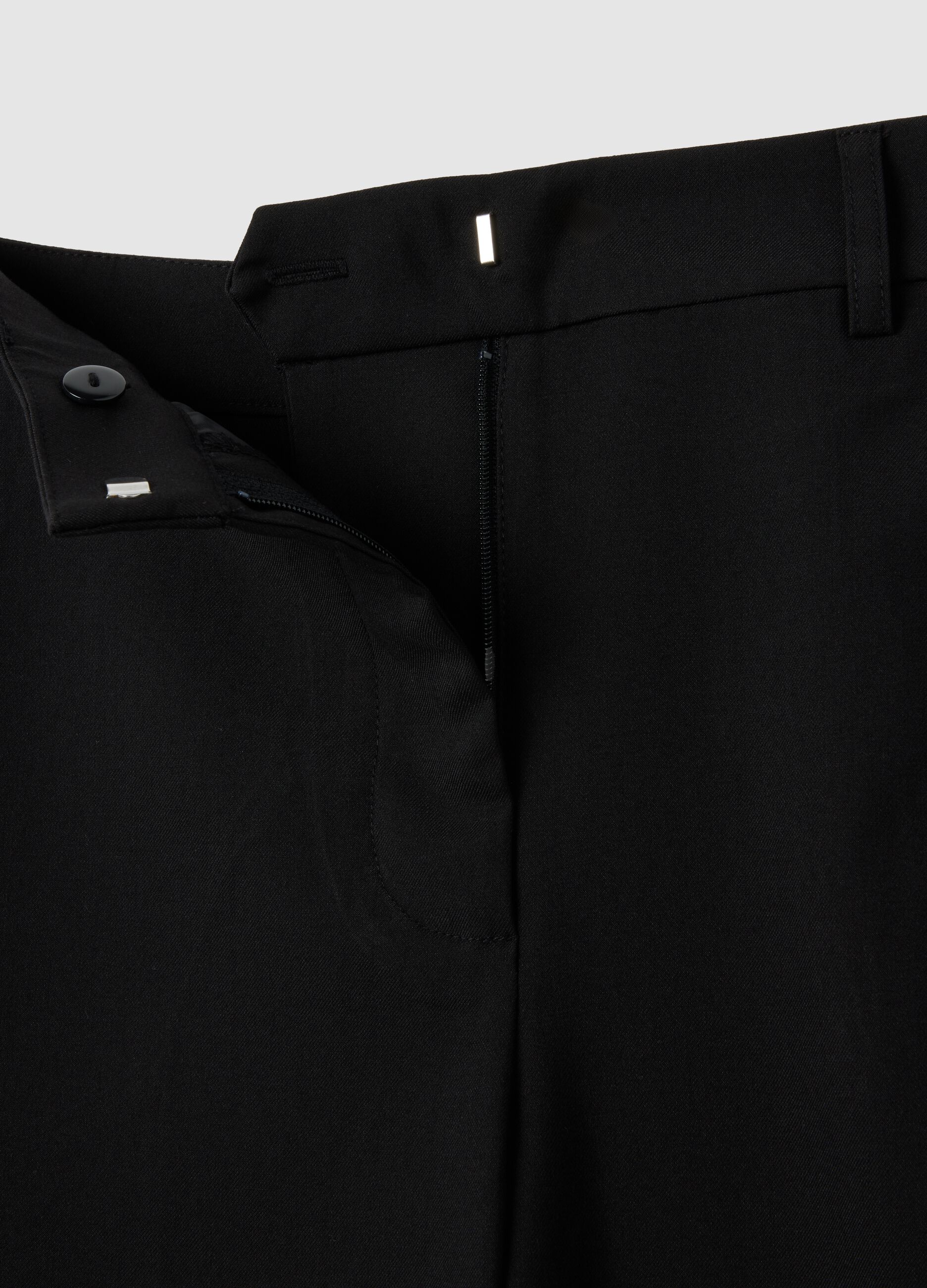 Black Slim Elasticated Trousers