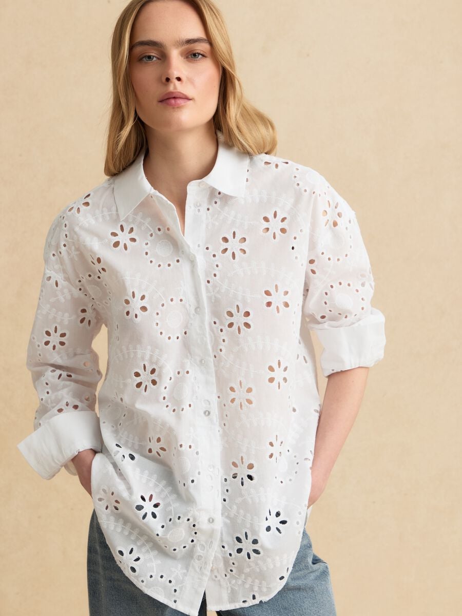 Camicia bianca in puro cotone sangallo_2