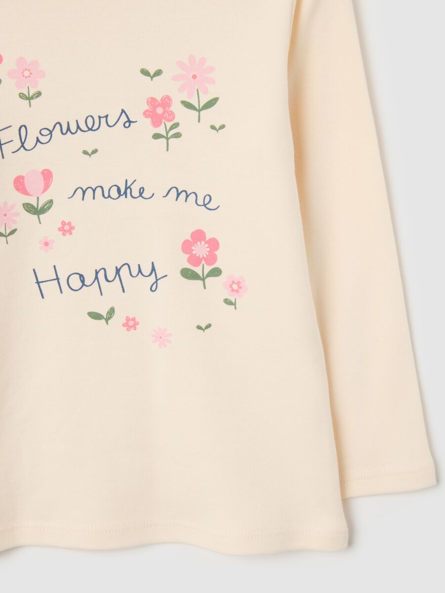 Beige regular fit pure cotton girl's jumper_2