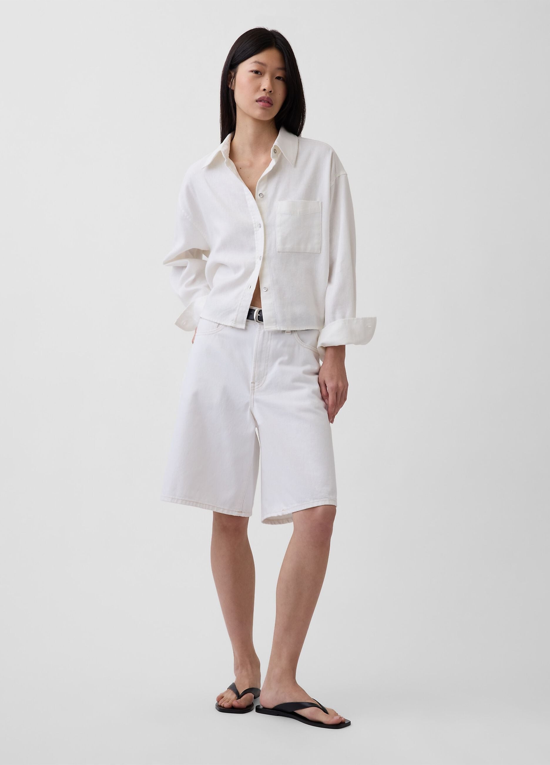 Pure cotton shirt with patch pocket
