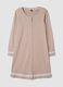 Brown crew-neck nightdress in pure organic cotton_0