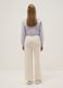 Girls' Beige Culotte Trousers in Pure Cotton_1
