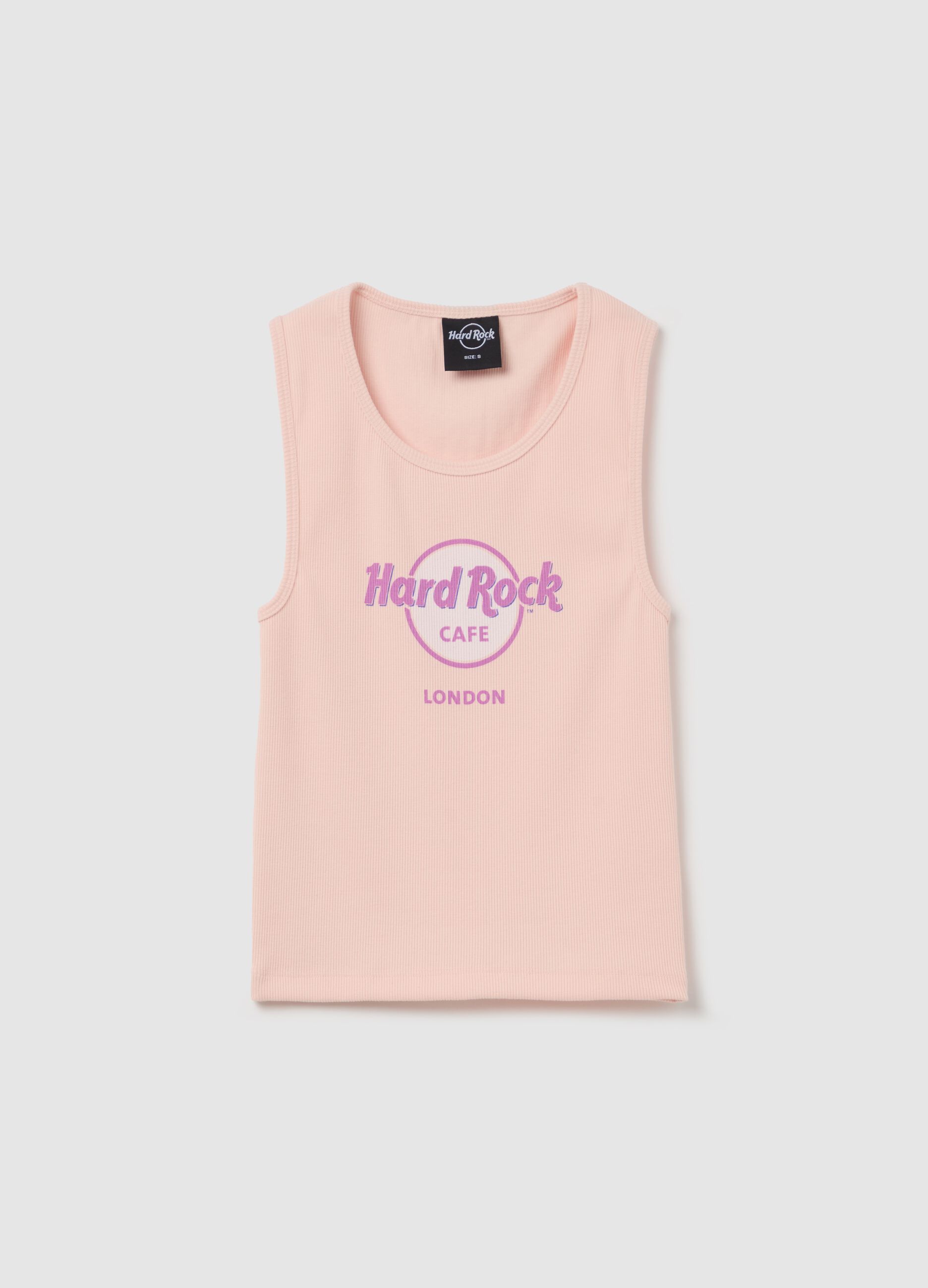 Pink Hard Rock Café London T-shirt with ribbing
