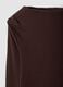 Brown pure cotton crew-neck T-shirt_5