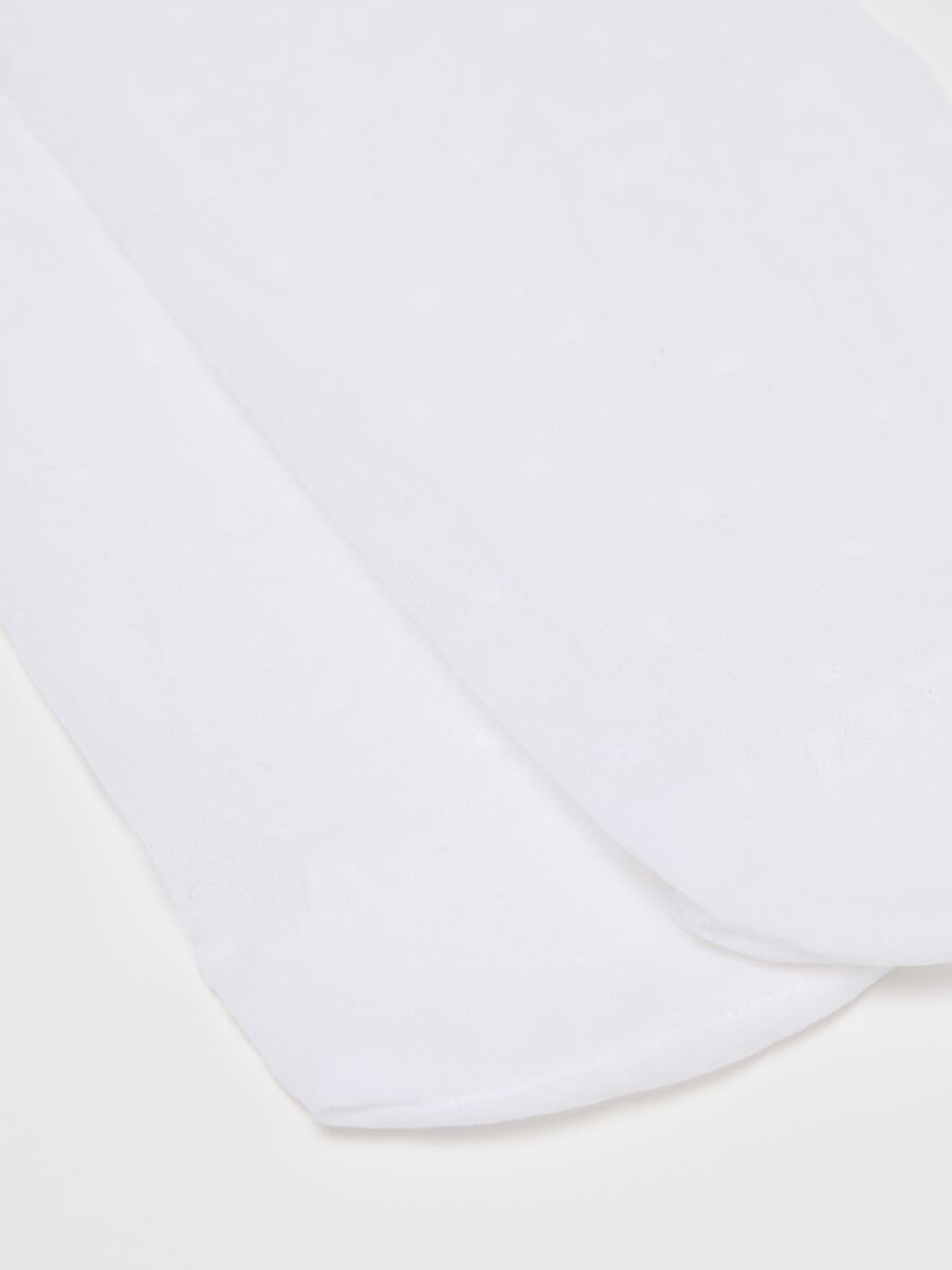 White microfibre tights with polka dots_1
