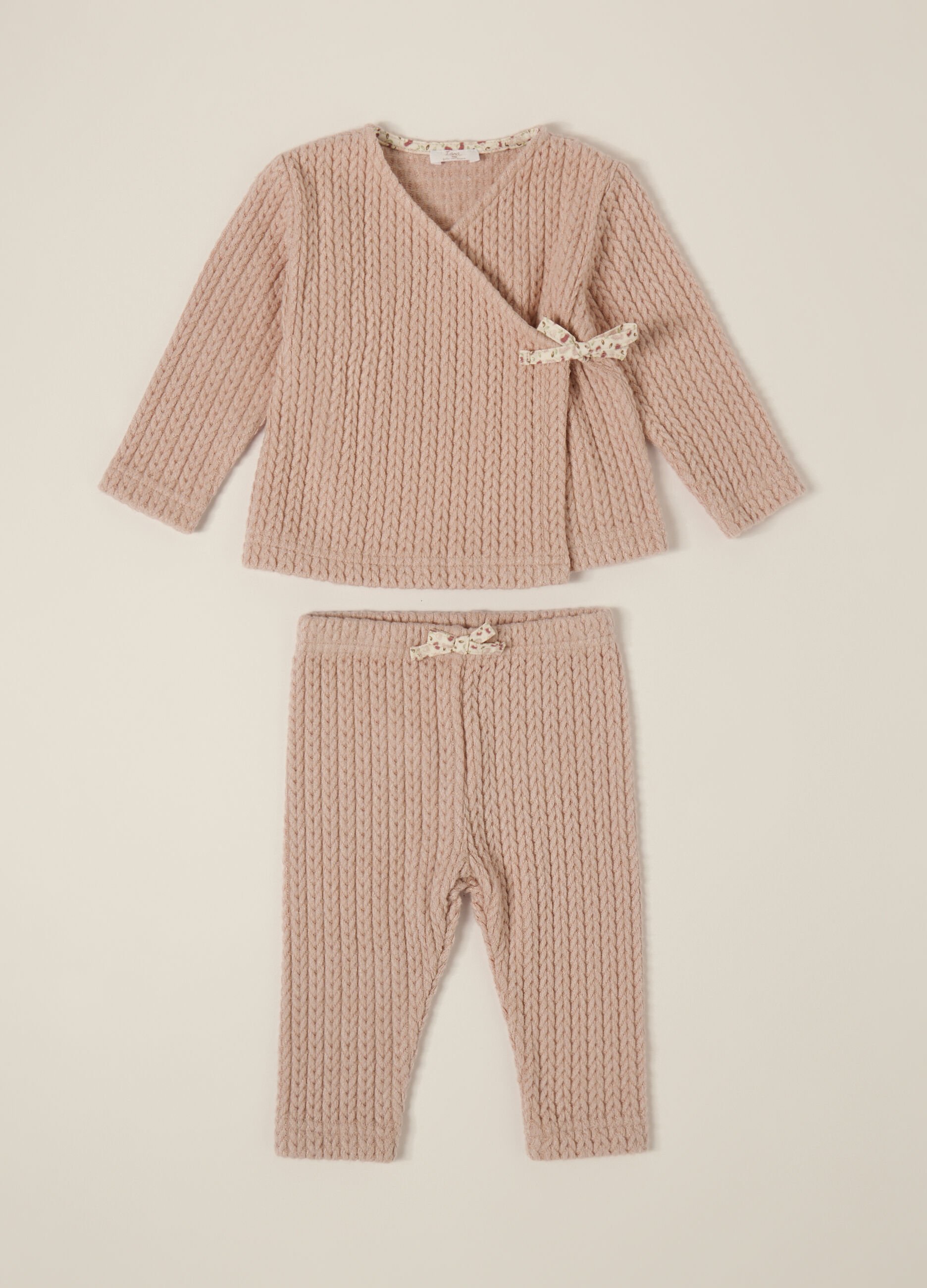 Set neonati rosa con maglia e pantaloni