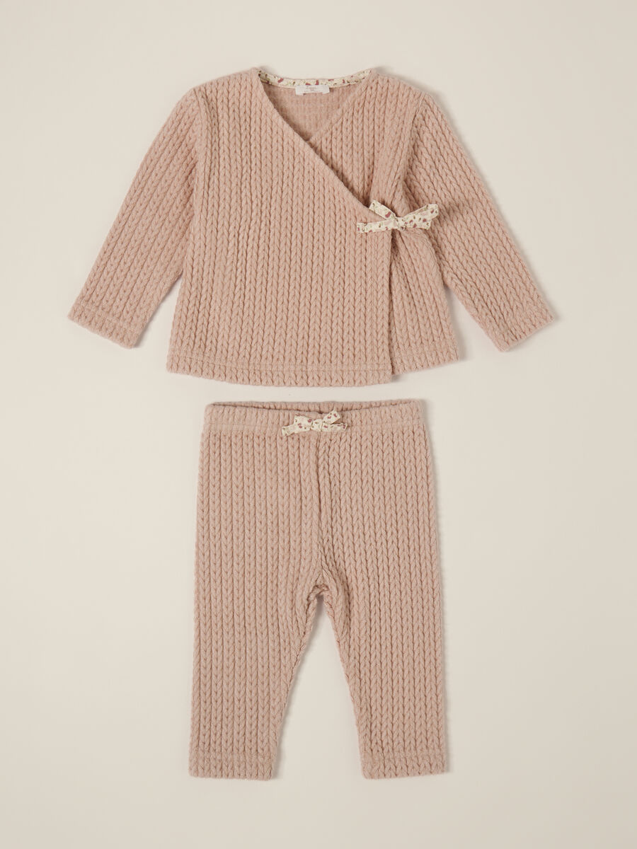 Set neonati rosa con maglia e pantaloni_0