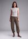 T-shirt fitted bianca in modal elasticizzato a costine ALTAVIA STUDIO_0