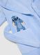 Blue pure cotton baby girl robe with Stitch design_2