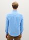 Long-sleeved blue flannel shirt in pure cotton regular fit_3