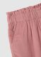 Girls' pink pure cotton regular fit trousers_2