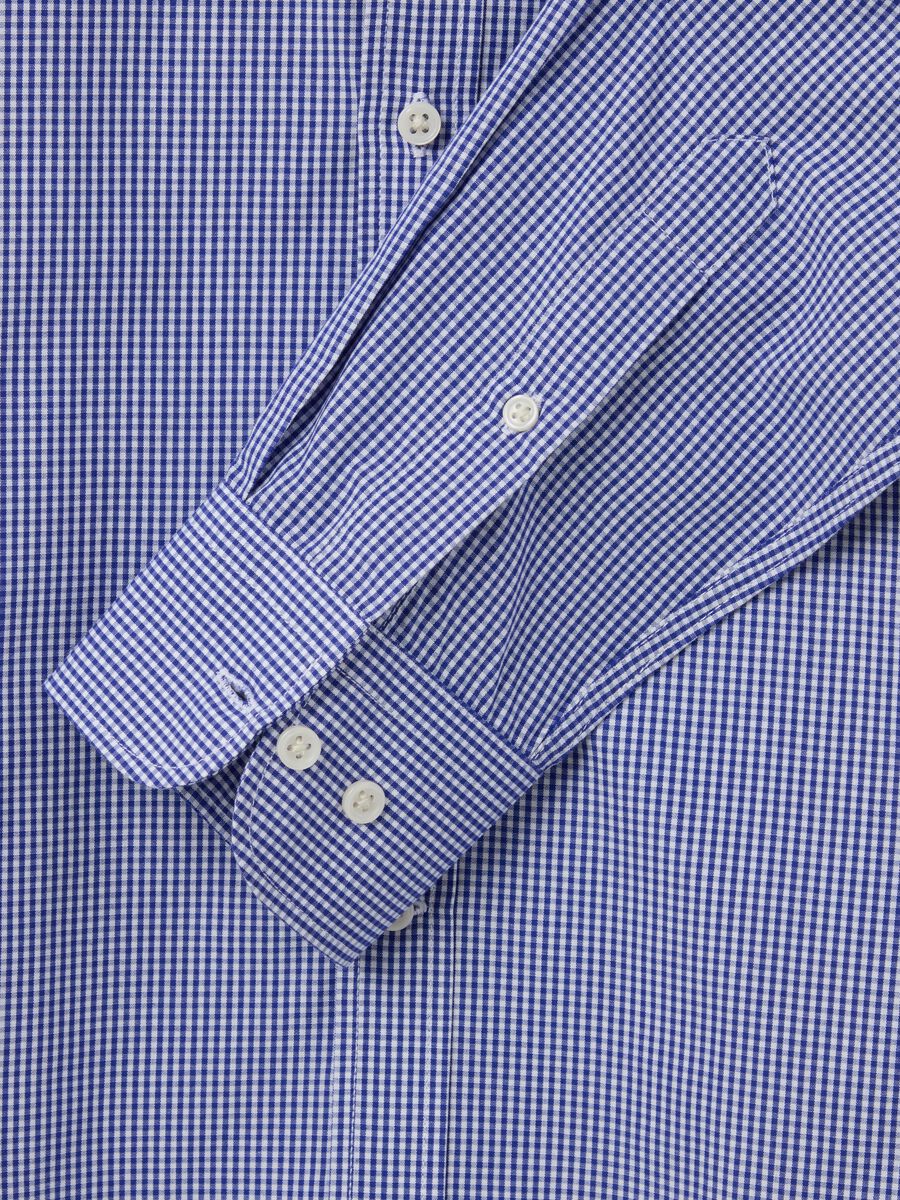 Slim-fit easy-iron shirt with micro check_5