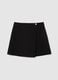 Black mix skirt with gold button_4