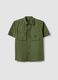 Boys&rsquo; green pure cotton shirt, oversized fit_3