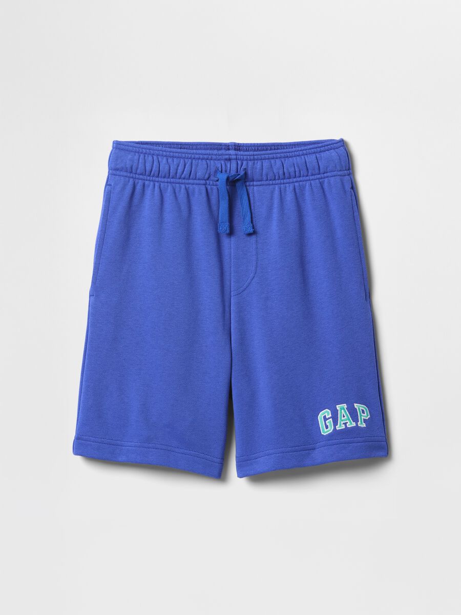 Blue Cotton Blend Shorts for GAP Kids_4