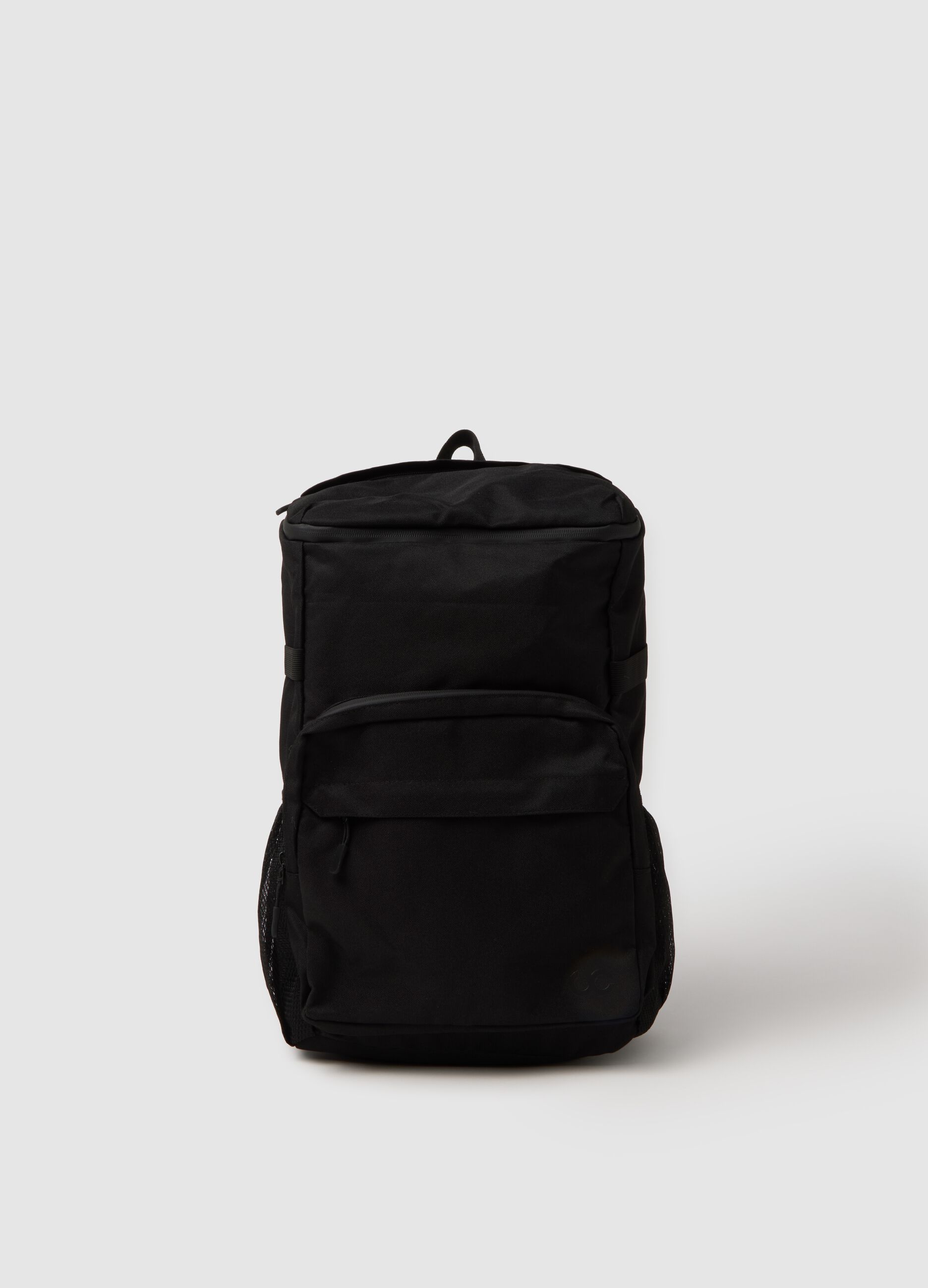 Men's black backpack with large compartments