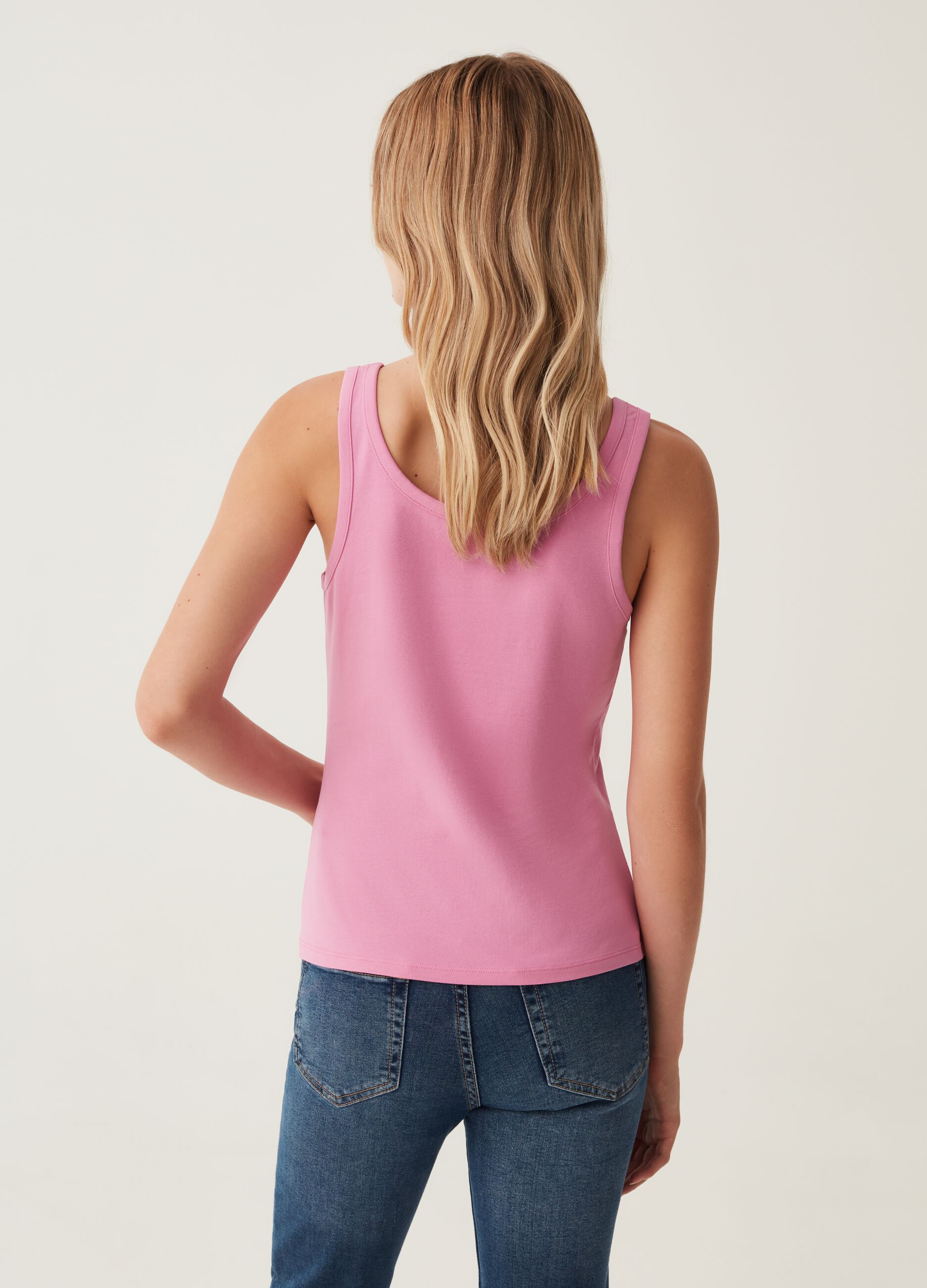 Tank top in cotone stretch_2