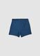 Blue pure cotton shorts with elasticated waist_1