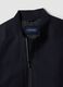 Giubbotto blu regular fit con zip_1