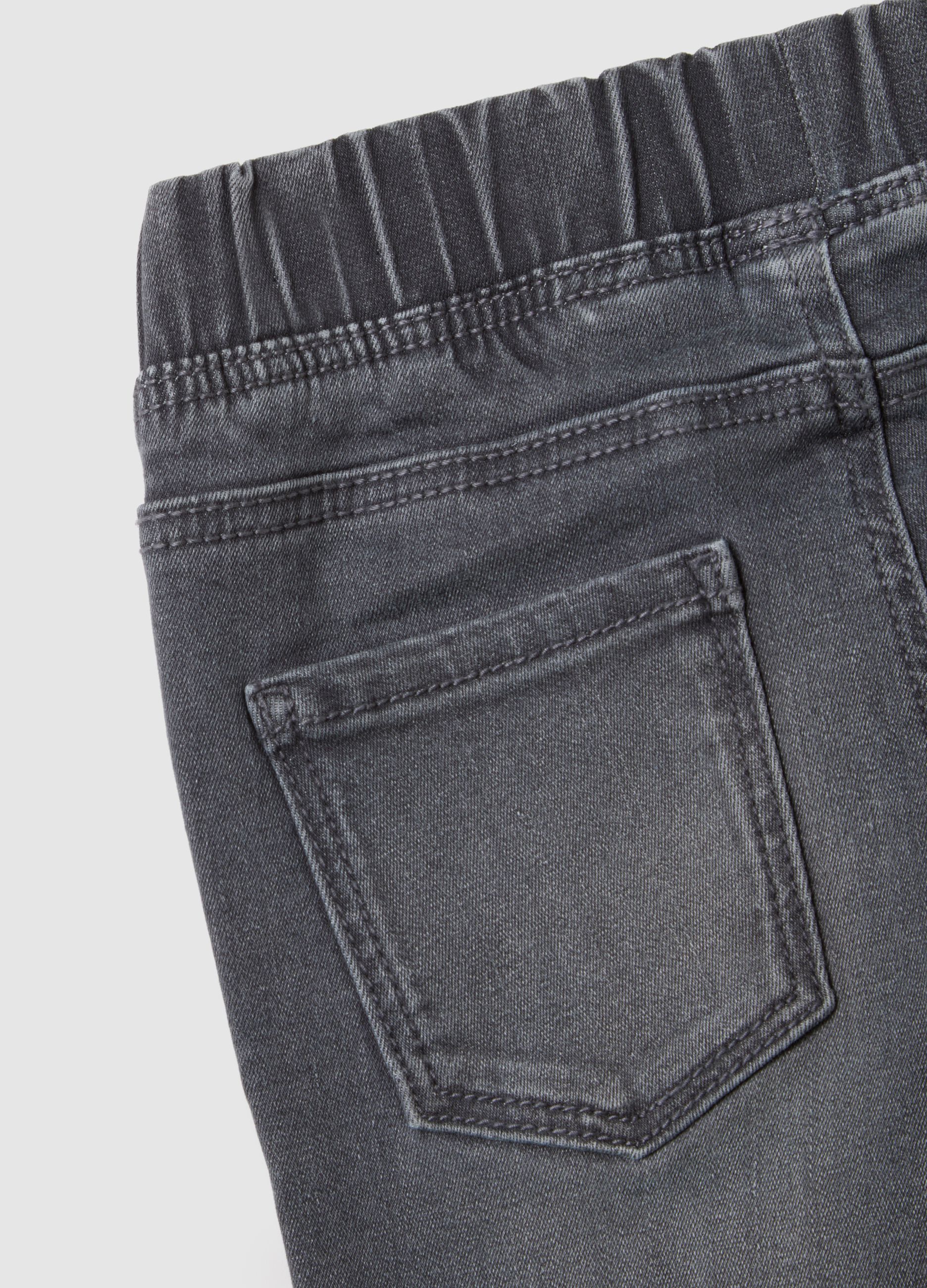 Girls' Grey Flare Cotton Blend Jeggings