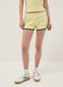 Yellow 100% cotton shorts with elasticated waist, regular fit_1