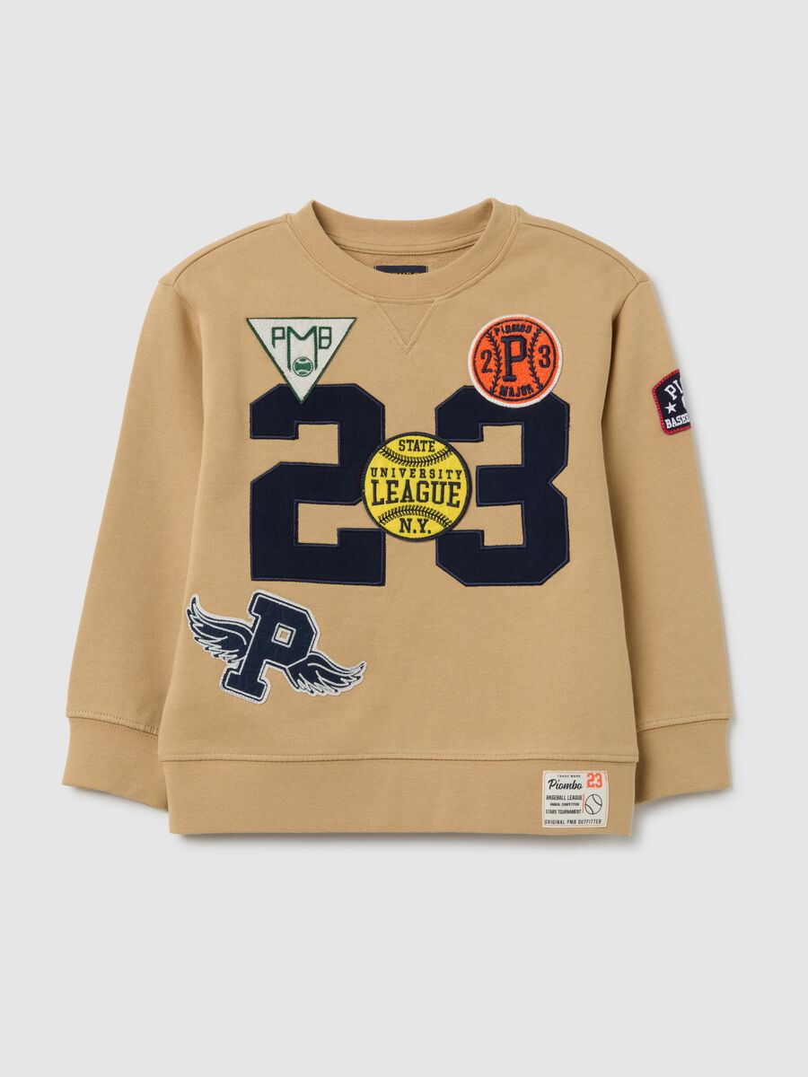 Children's Beige Pure Cotton Sweatshirt Regular Fit_3