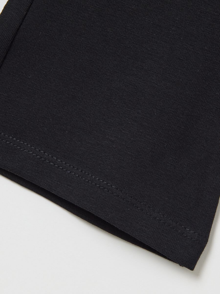 Girls' Black Cotton Flare Leggings_3