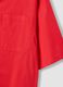Red pure cotton shirt with chest pocket, oversized fit_5