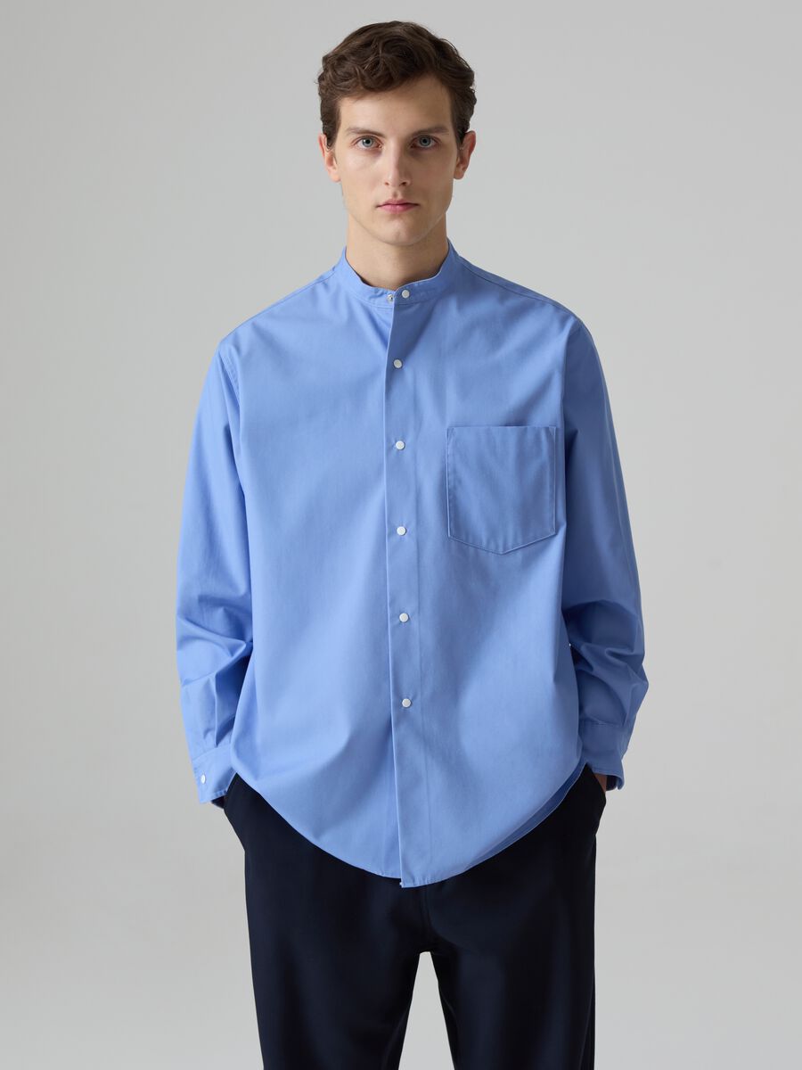Selection regular-fit shirt with Mandarin collar_0