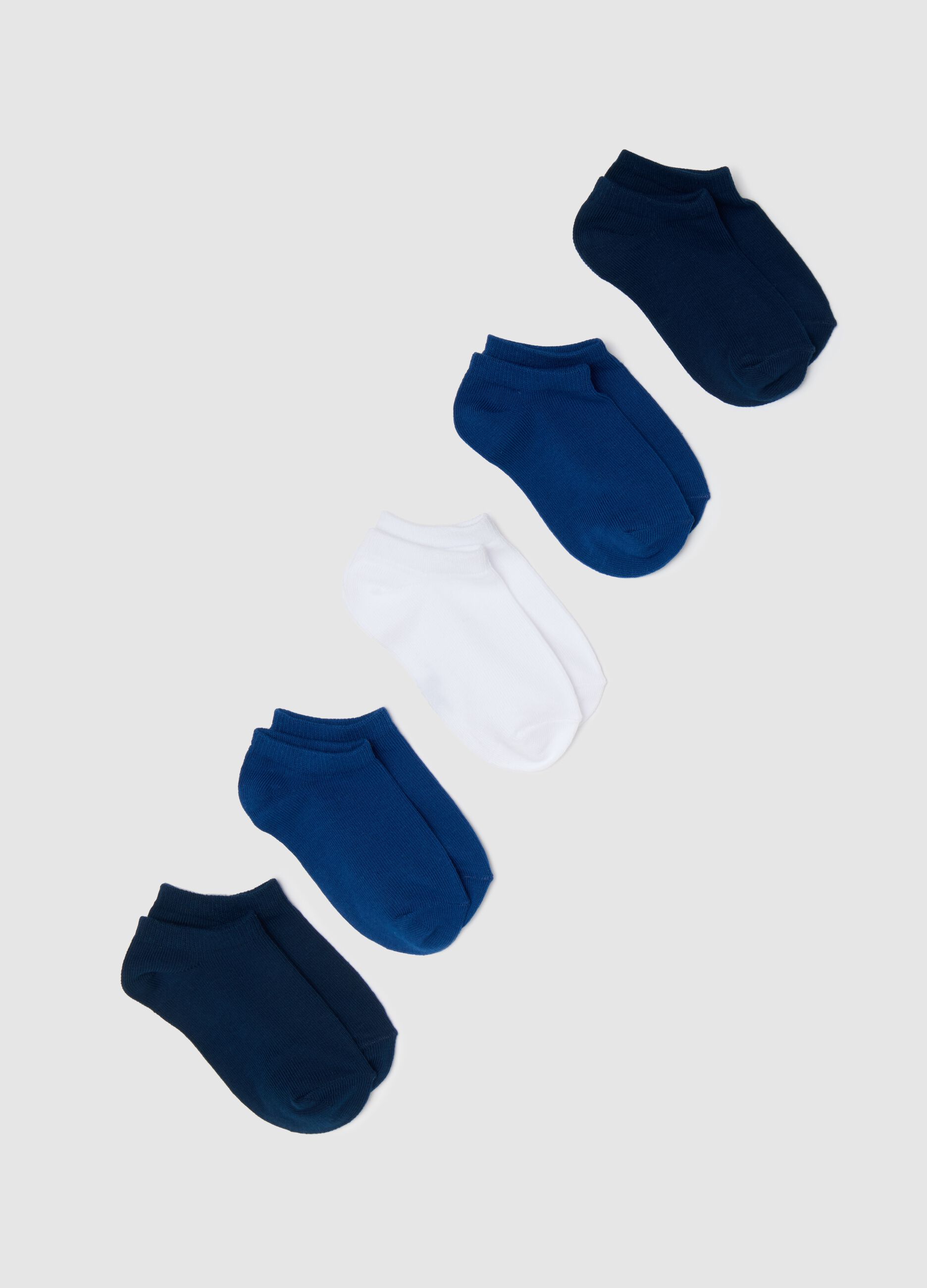 Multipack cinque pariscarpa blu e bianchi stretch