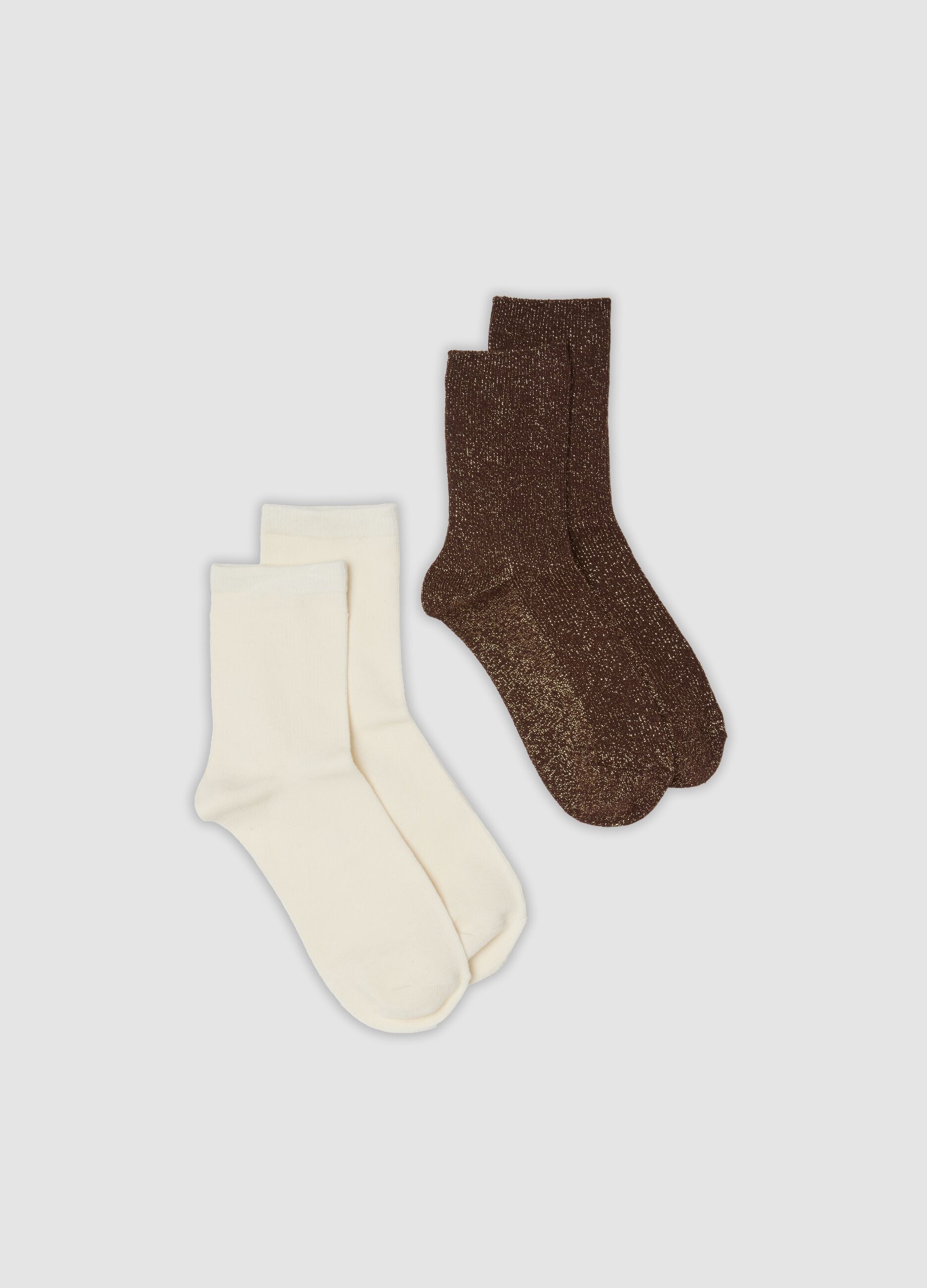 2-pack of multicolour socks in stretch organic cotton
