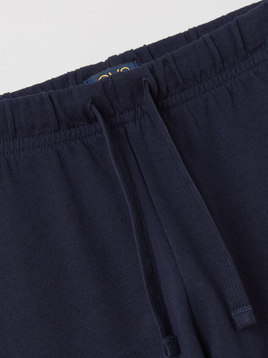 Fleece joggers with drawstring and print_3