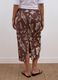 Brown midi skirt in pure viscose with embroidered motif_3