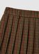 Gonna in misto lana marrone a pieghe_6