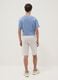 Boys' Grey Pure Cotton Shorts Regular Fit with New York Print_1