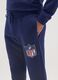 Blue cotton blend jogger trousers regular fit with NFL logo_3