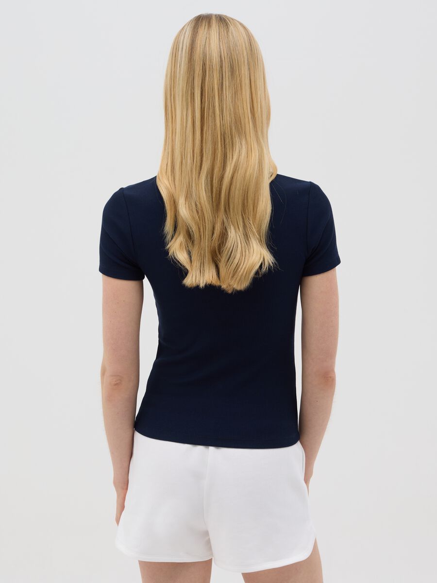 Stretch cotton blue T-shirt by Ovs_2