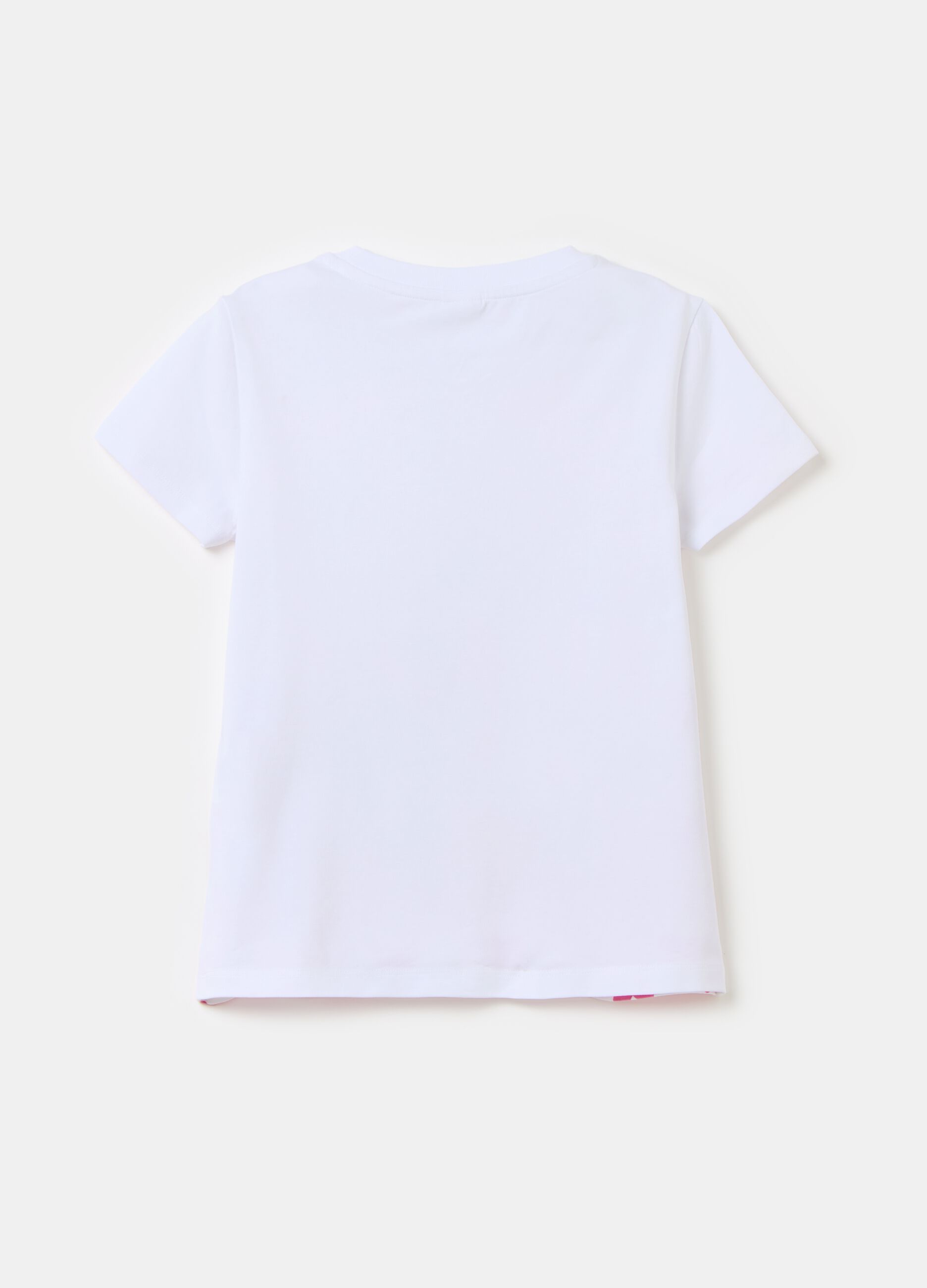 T-shirt con stampa Paperina e paillettes