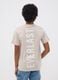 Beige pure cotton regular-fit printed T-shirt for girls_2