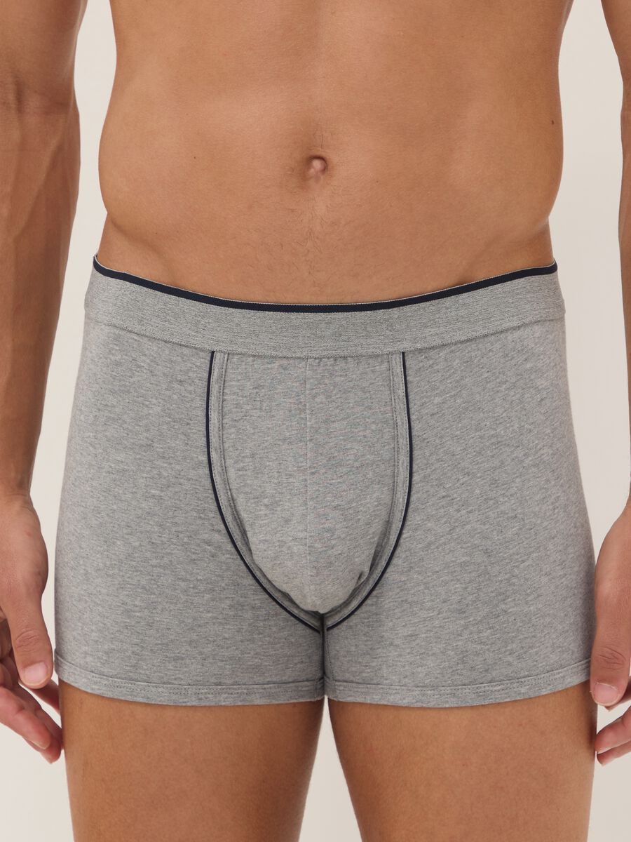 2-pack of grey Supima stretch cotton boxer briefs_1