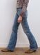 Light Blue Stretch Cotton Bootcut Jeans_3