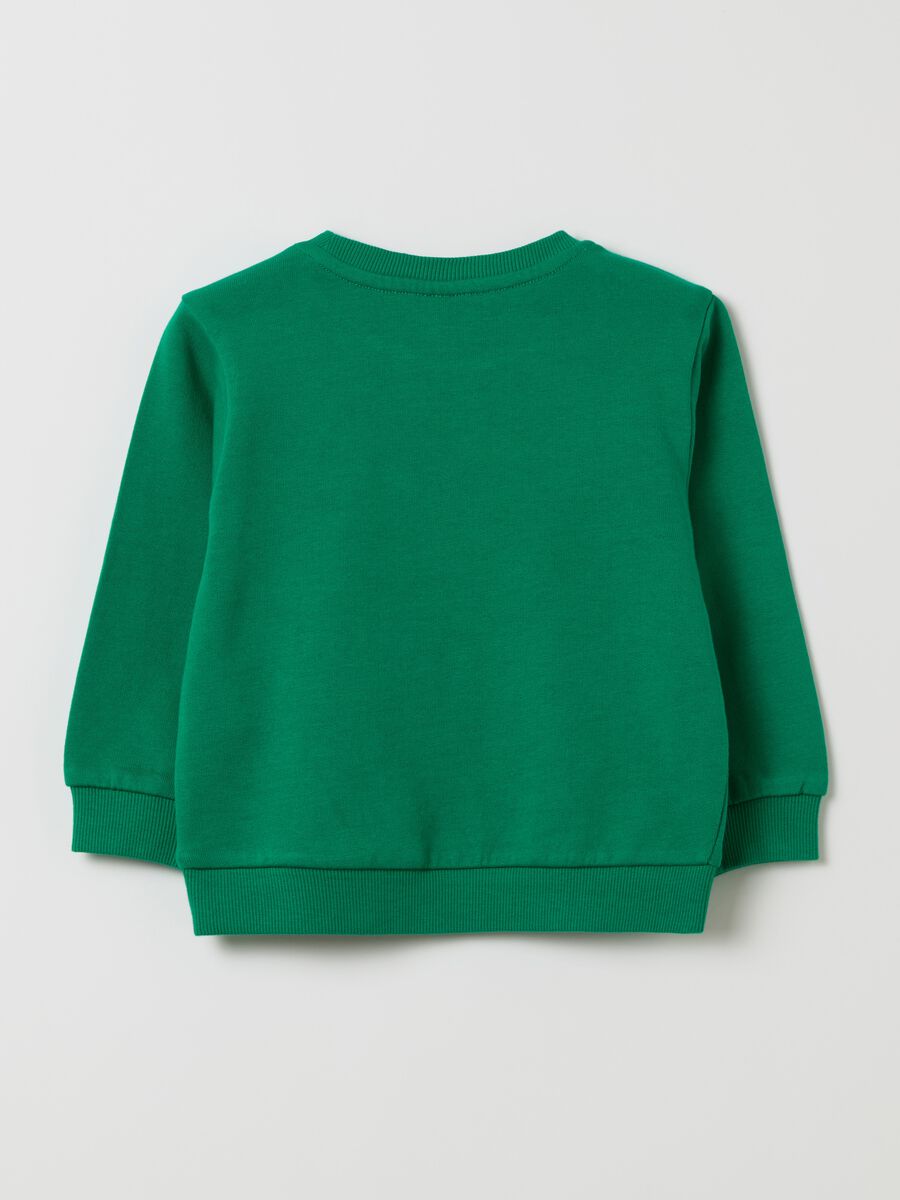 Sweatshirt with round neck and dinosaurs print_1