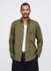 Green shirt with long sleeves in linen_0