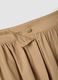 Beige long skirt in pure cotton_5