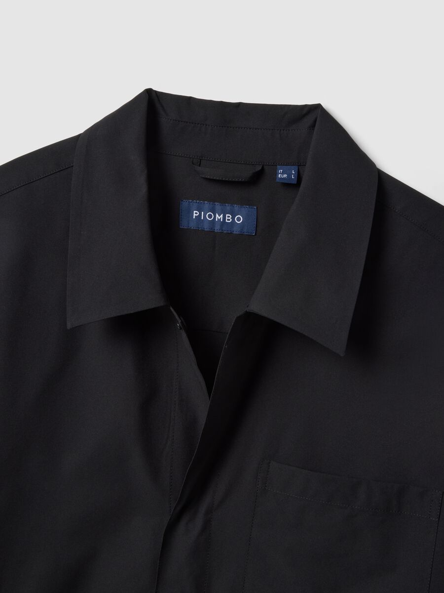 Giacca leggera impermeabile nera regular fit_5