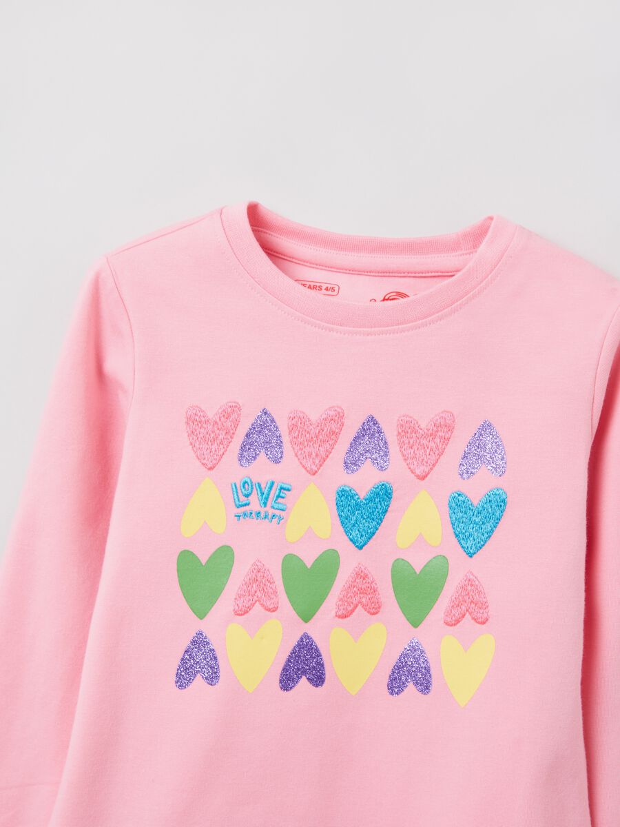 T-shirt a maniche lunghe con ricamo _2