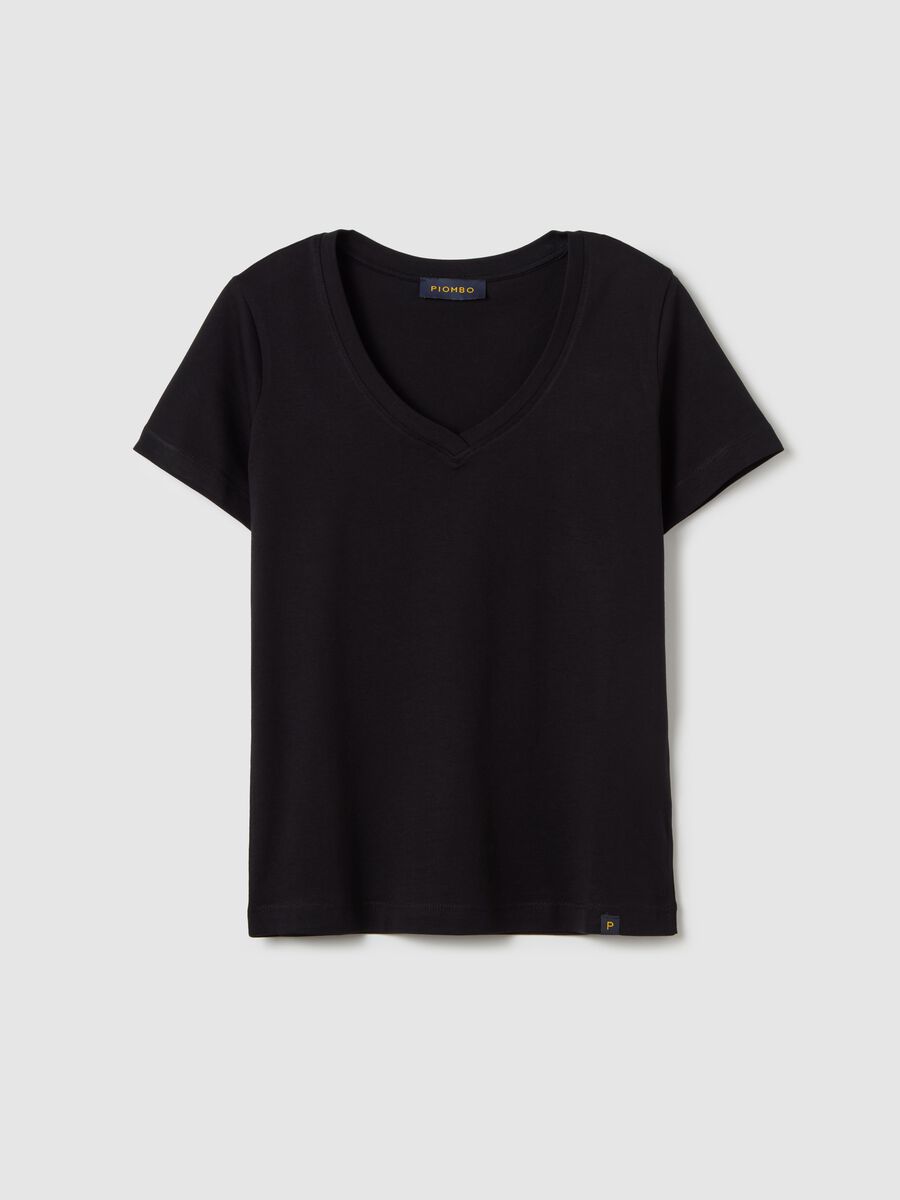 Cotton V-neck T-shirt_4